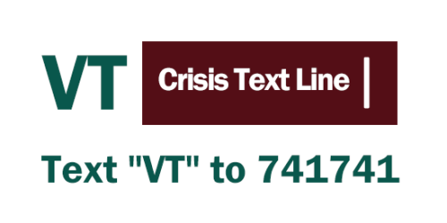 VT Crisis Text Line - Text "VT" to 741741